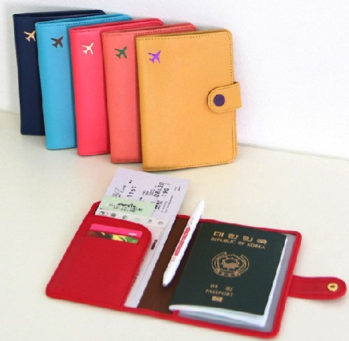 Cartera de pasaporte colorida