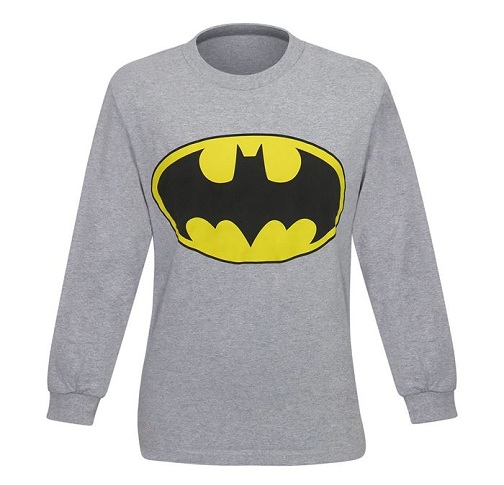 Camiseta de manga larga para hombre con símbolo de Batman