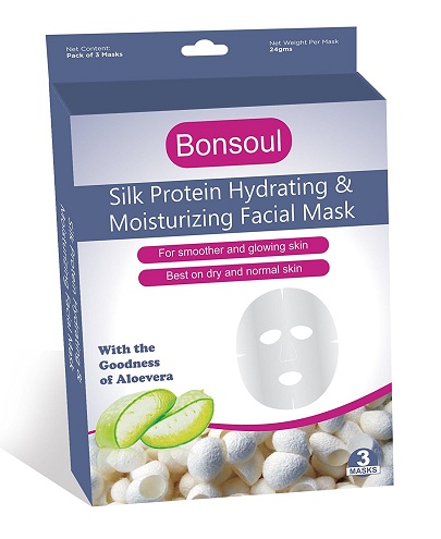 Mascarilla facial hidratante e hidratante de proteína de seda Bonsoul
