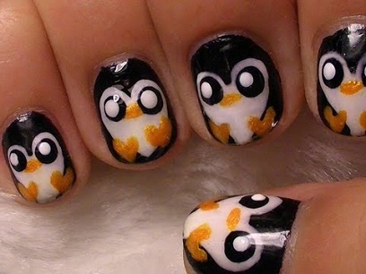diseños de uñas de pingüino2