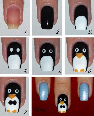 diseños de uñas de pingüino4