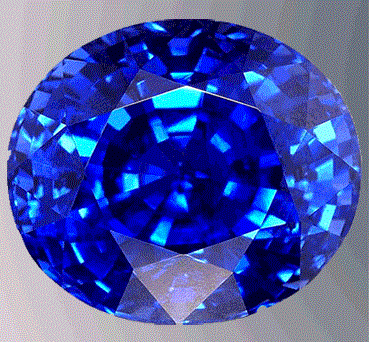 La pietra di zaffiro blu reale