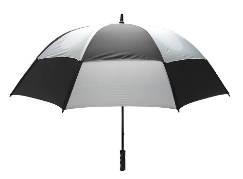 Paraguas negros de trabajo bidireccional