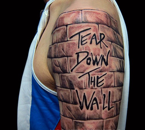 Disegno del tatuaggio del muro dei graffiti
