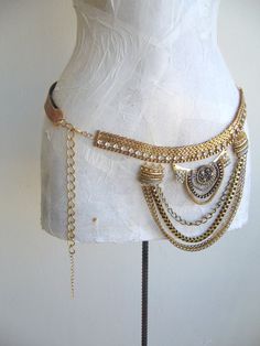 Cinture borchiate da donna vintage avorio gioiello
