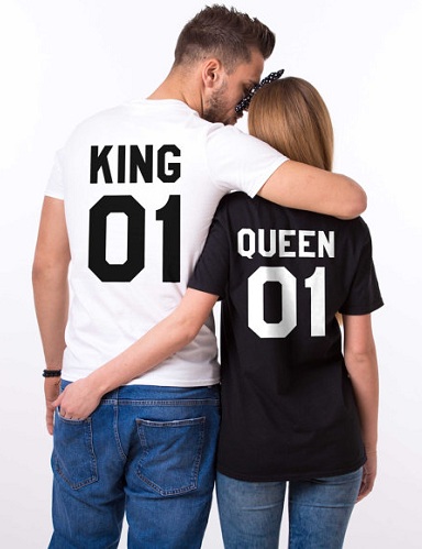 Camiseta pareja rey