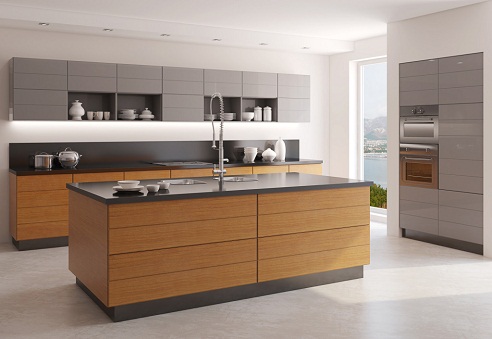 Design moderno della cucina in 3D