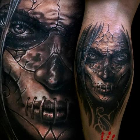 Tatuajes Macabros De Cara Cosida