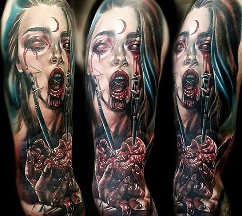 Tatuaggi di streghe macabre