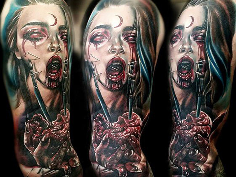 Tatuaggi macabri con immagini