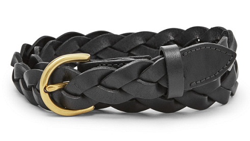 Cinturones negros tejidos trenzados para mujer