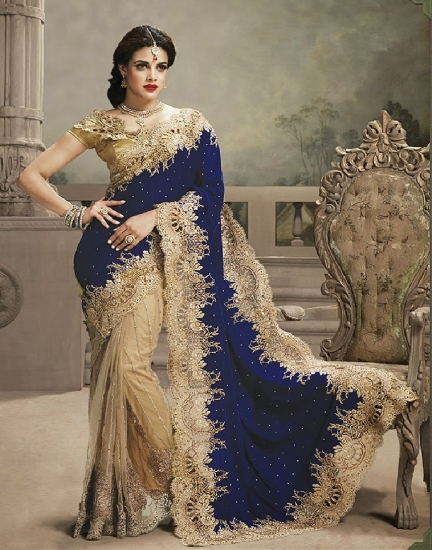 Diseños de pintura sari aspecto embellecido