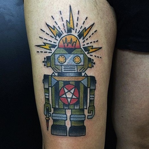 Disegni fantasiosi del tatuaggio del robot