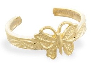 Eleganti anelli a punta d'oro a farfalla