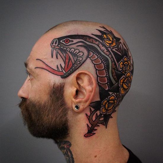 Tatuaggi testa per donne e uomini 9