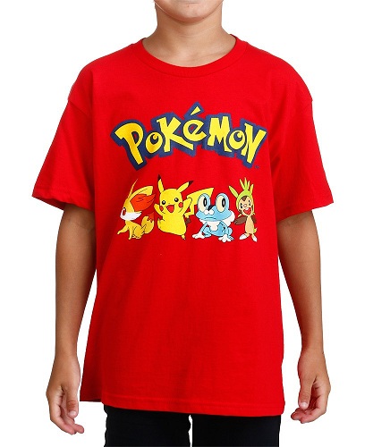 Camisetas Pokémon de media manga