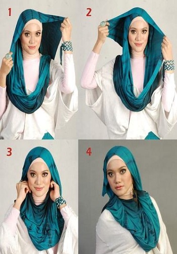 Stile Hijab scolastico stampato