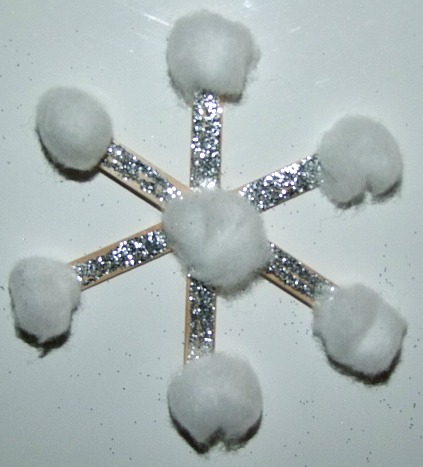Artesanía de copo de nieve brillante
