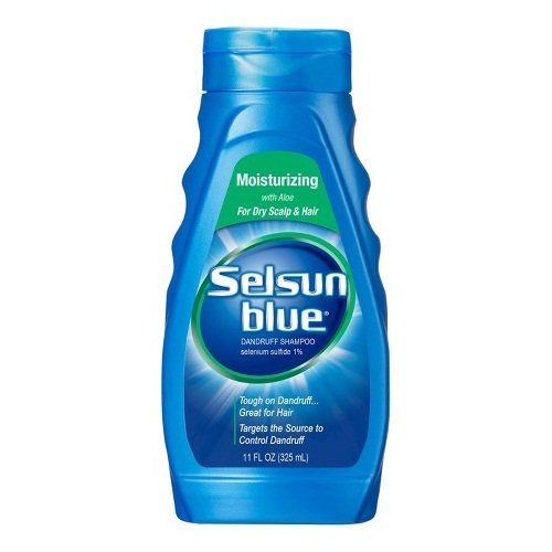 Champú hidratante anticaspa azul Selsun con aloe