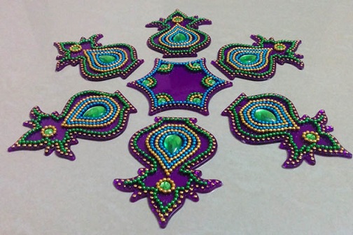 Fascinante diseño de Rangoli para Diwali