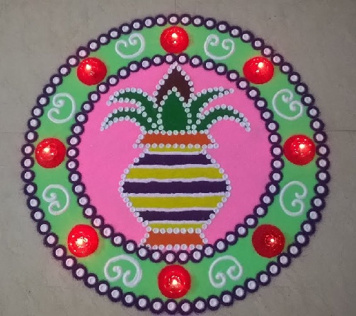 Diseño especial de Diwali Rangoli