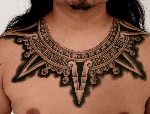 Tatuaje Tribal Del Hueso Del Collar