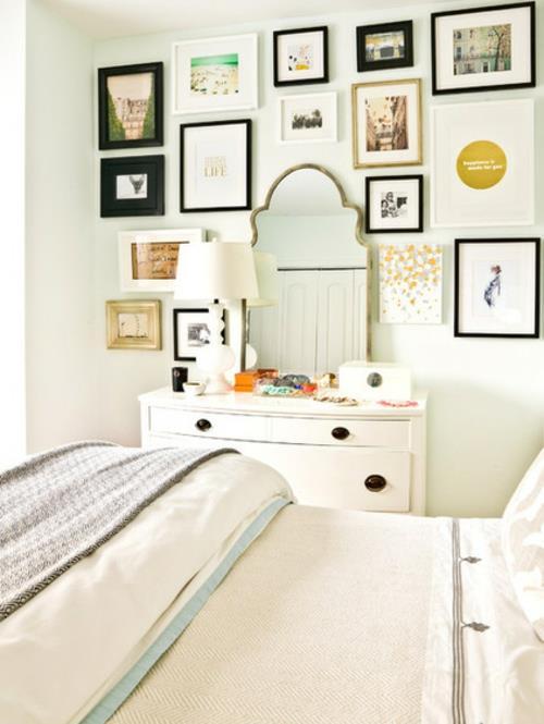 בית ישן עם עיצוב פנים יפהפה, מיטה זוגית, ריהוט לבן
