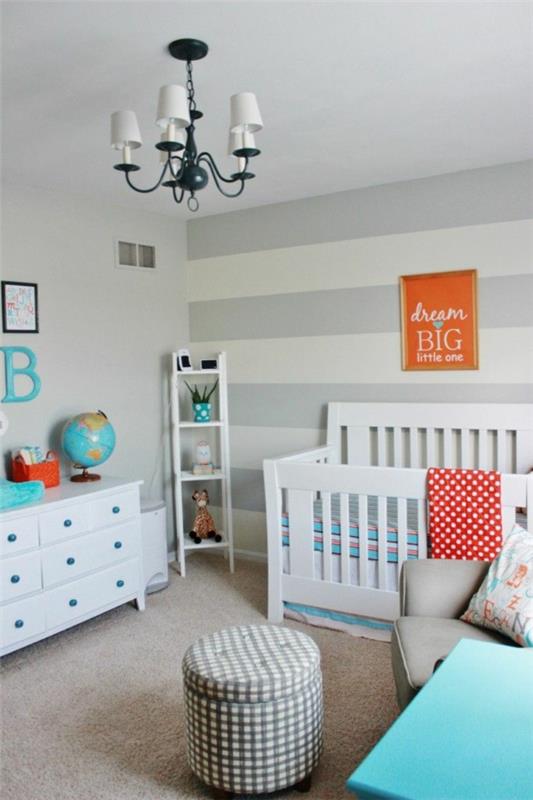 דוגמאות לעיצוב חדרי תינוקות נברשת שרפרפים