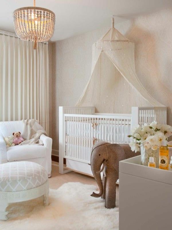 רעיונות לקישוט חדר תינוקות תאורה לווילונות