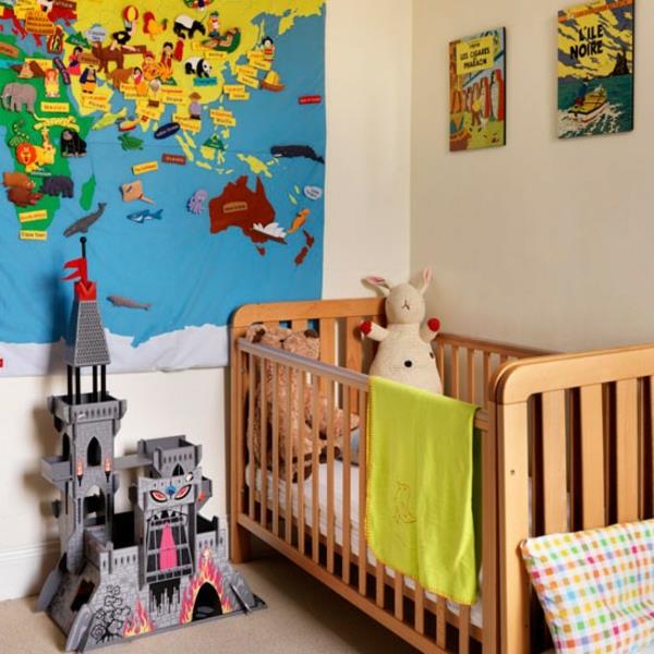 חדר תינוקות מפת רעיונות עיצוב עיצוב קיר