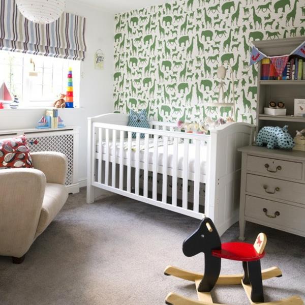 עיצוב חדרי תינוקות דפוסי בעלי חיים קישוט רעיונות מוגדרים באופן נושאי