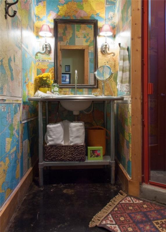 עיצוב מחדש של חדר הרחצה ריהוט חדר אמבטיה קטן הכנסת צבע