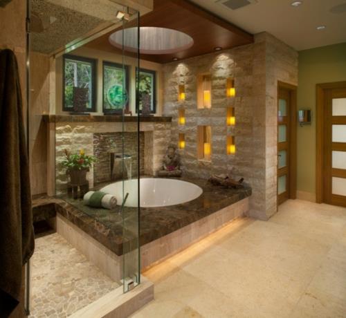 עיצוב חדרי אמבטיה בקירות זכוכית אסייתיים