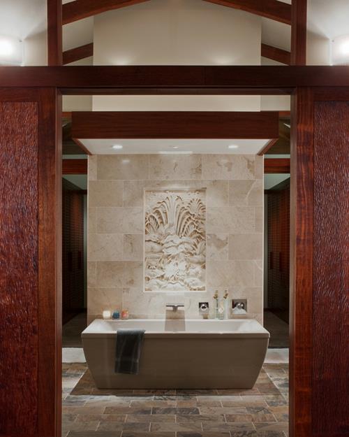 חדר אמבטיה-עיצובים-ערמונים-עץ-אריחי אמבטיה