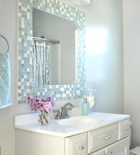 עיצובים בצבע חדרי אמבטיה חיוורים ואריחי אמבטיה