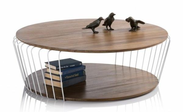 שולחן קפה עשוי מעץ שולחן סלון מעוצב עגול