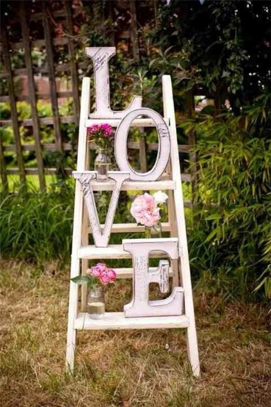 עץ לבן חתונה רעיונות עיצוב סולם אהבה