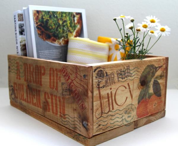 קופסת אחסון קופסאות עץ חפצי משטחי אירו