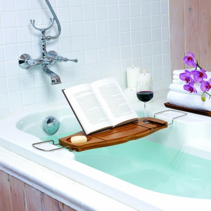 קישוט מדף לאמבטיה רעיונות לאמבטיה מדף הזדמנות לקריאת אמבט