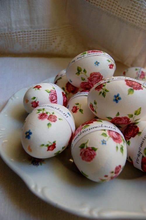רעיונות לקישוט לקישוט חג הפסחא דפוס ביצת פסחא