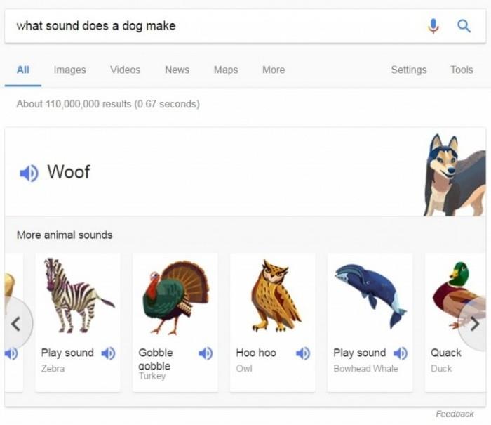 צלילי החיות הטובים ביותר של ביצי פסחא של Google לילדים