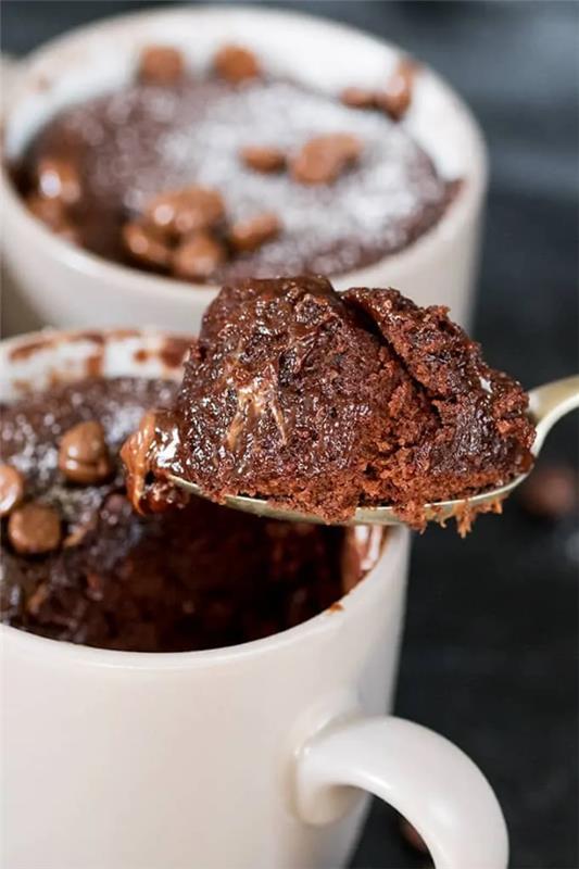 רעיונות למתכוני עוגת ספל פשוטים, מהירים ובריאים מעוגת שוקולד המיקרוגל טעימה