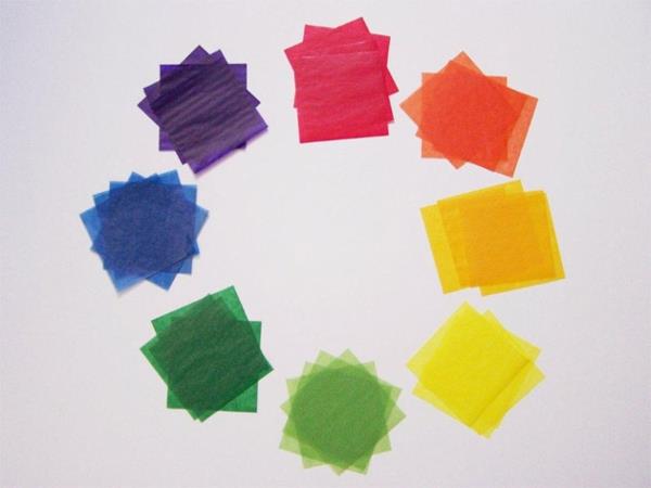 ריבועי נייר מסוג טינקר מסוג פלטסטרנים בכוכבי נייר בצורת כוכב