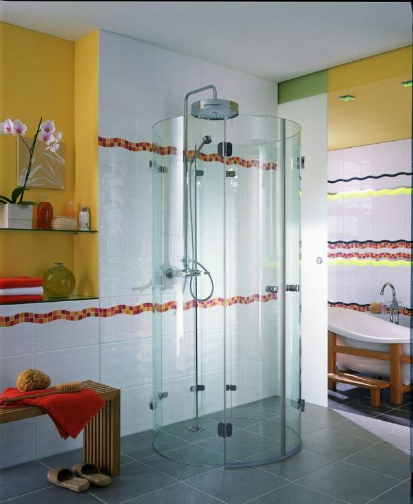 תאי מקלחת מוכנים תאי מקלחת מלאים צהוב