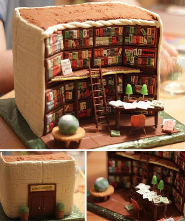 עוגות חגיגיות קישוטי עוגות נהדרים דמויות עוגות מדפי ספרים