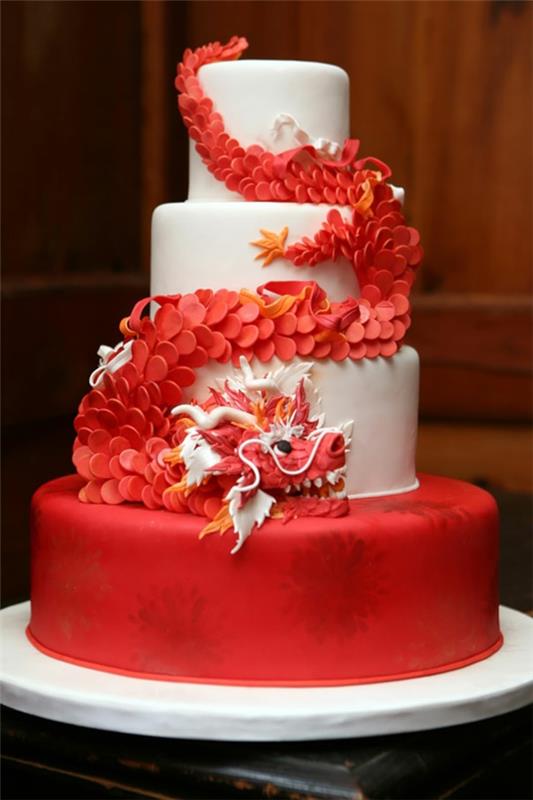 עוגות בדוגמת פרחים אדומים עוגת קישוט עוגות נהדרות דמויות עוגת יום הולדת