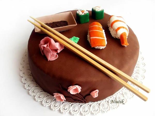 עוגות מטבח יפניות סושי עוגת קישוט עוגות נהדרות
