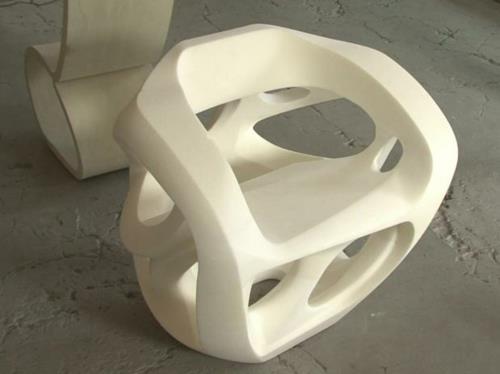 רהיטי היי -טק מעצבים רעיון כסאות מקוריים לבנים