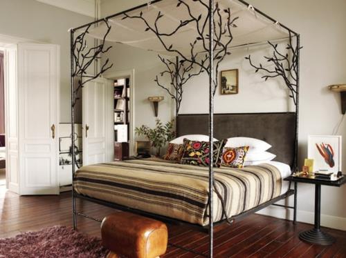 מיטות אפיריון מעץ במזרן מתכת מסגרת השינה