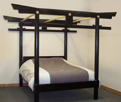 מסגרת מיטות אפיריון במסגרת חדר השינה רגלי מיטה שחורה